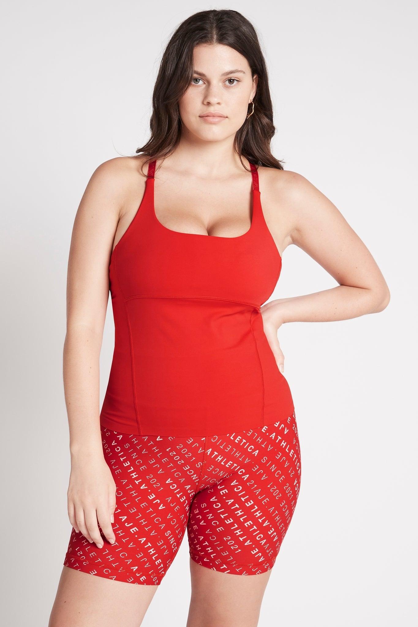 Cropped Adjustable Strap Racerback Tank 117 Product Image