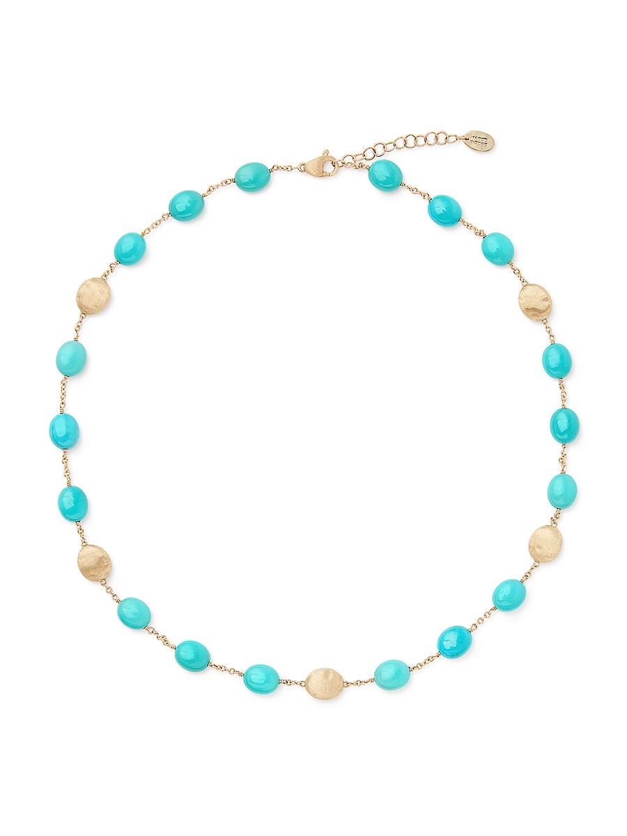 Womens Siviglia 18K Yellow Gold & Turquoise Collar Necklace Product Image