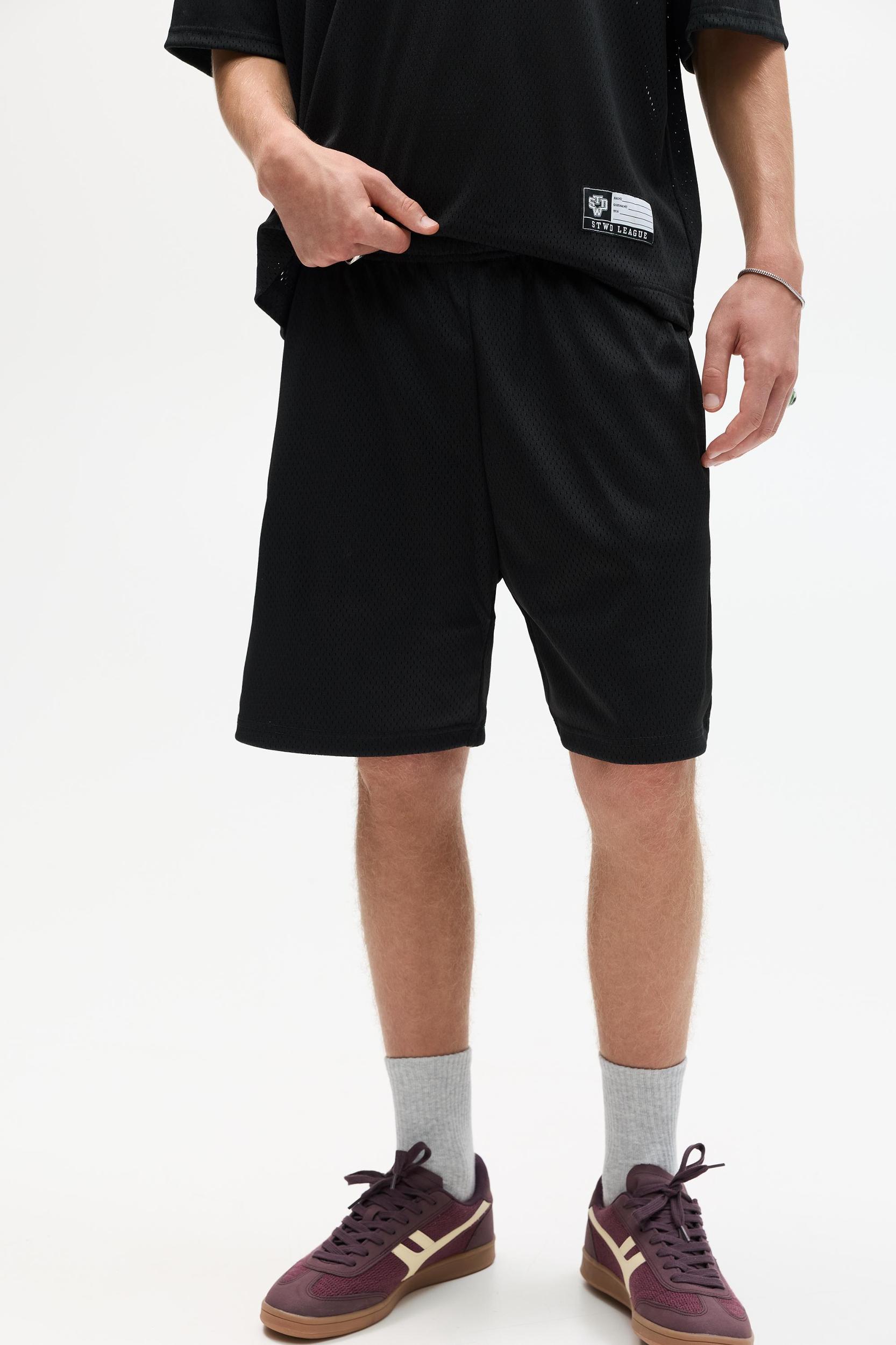 Mesh Bermuda sweat shorts Product Image