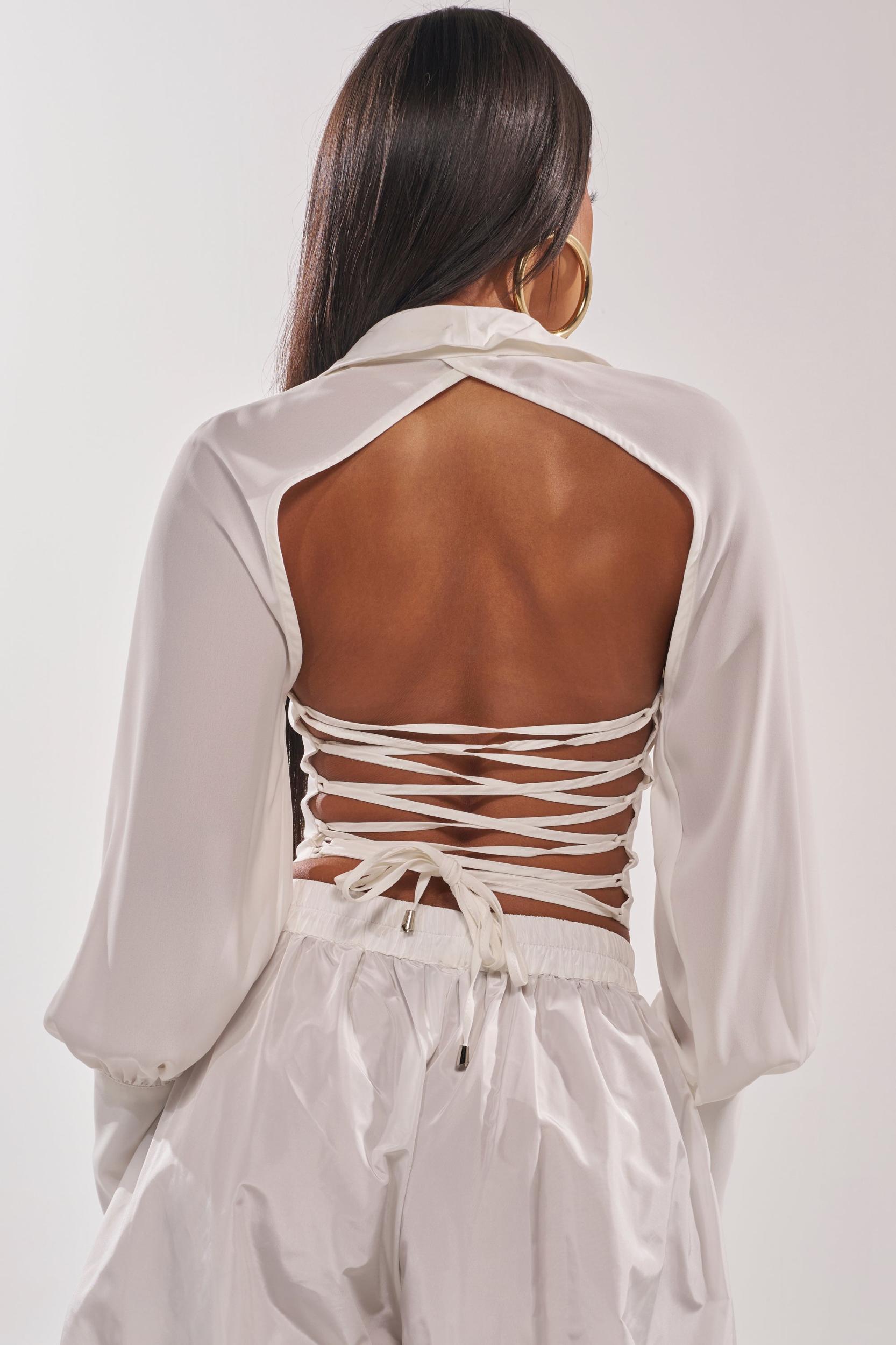 EFFORTLESS CORSET BLOUSE TOP Product Image