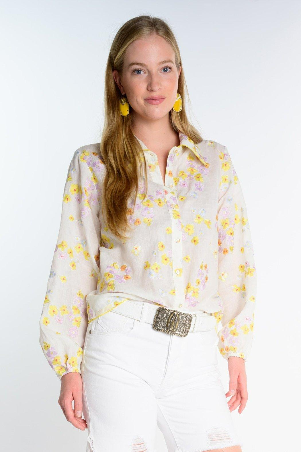 Embroidered Floral Shirt Product Image