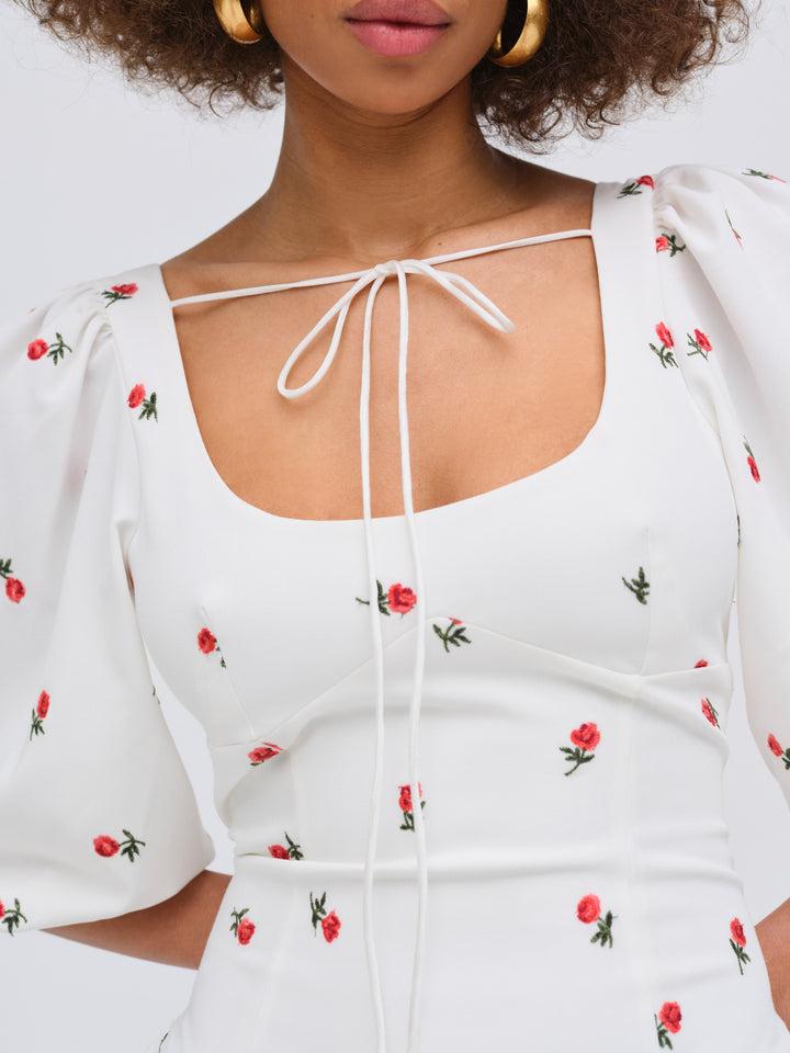 Talia Mini Dress — Cream Product Image