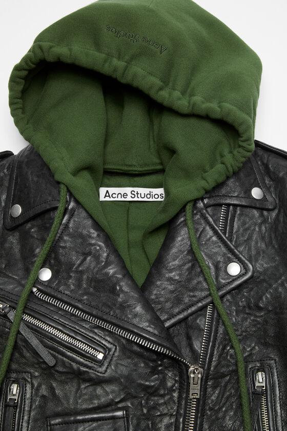 Layered leather jacket Product Image