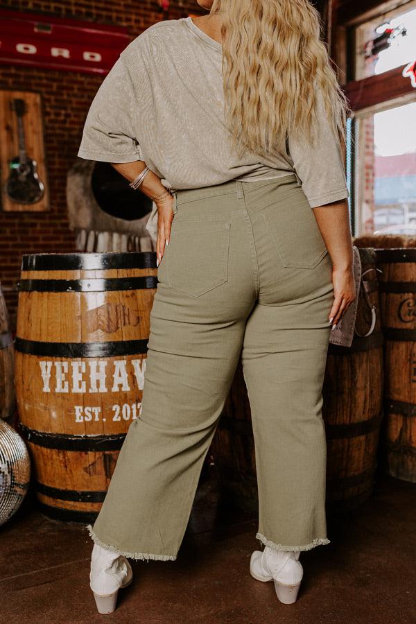 The McKenzie High Waist Jean In Sage Curves Product Image