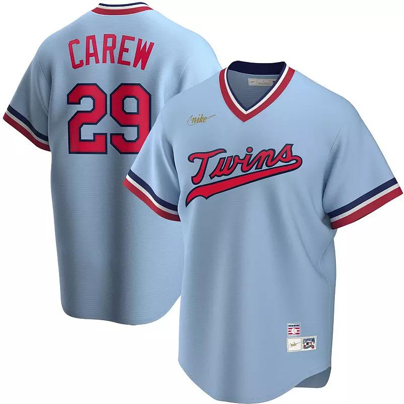 Men's Nike Rod Carew Light Blue Minnesota Twins Road Cooperstown Collection Player Jersey,  Product Image