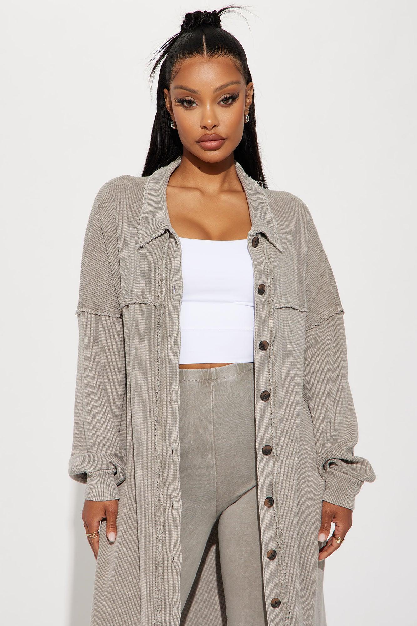 Cece Washed Legging Set - Taupe Product Image