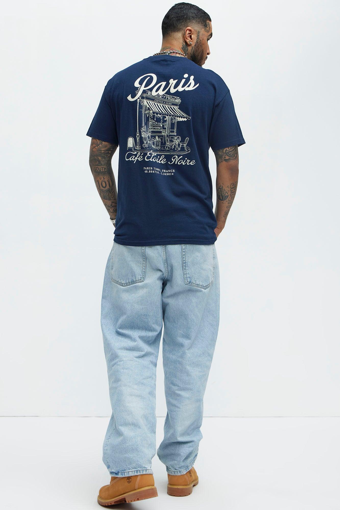 Paris Cafe Short Sleeve Tee - Navy Product Image