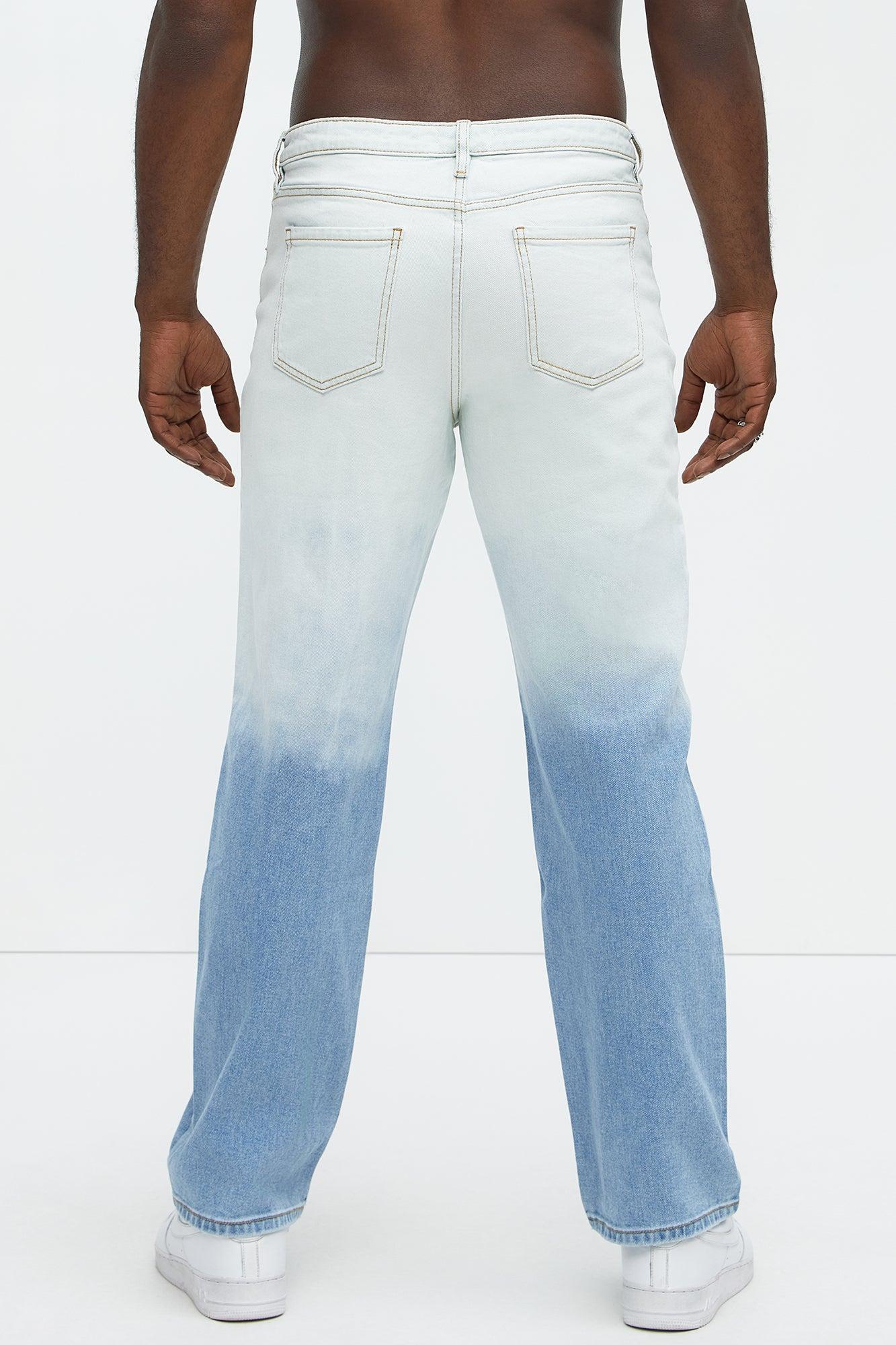 Niebla Ombre Straight Jeans - Light Blue Wash Product Image
