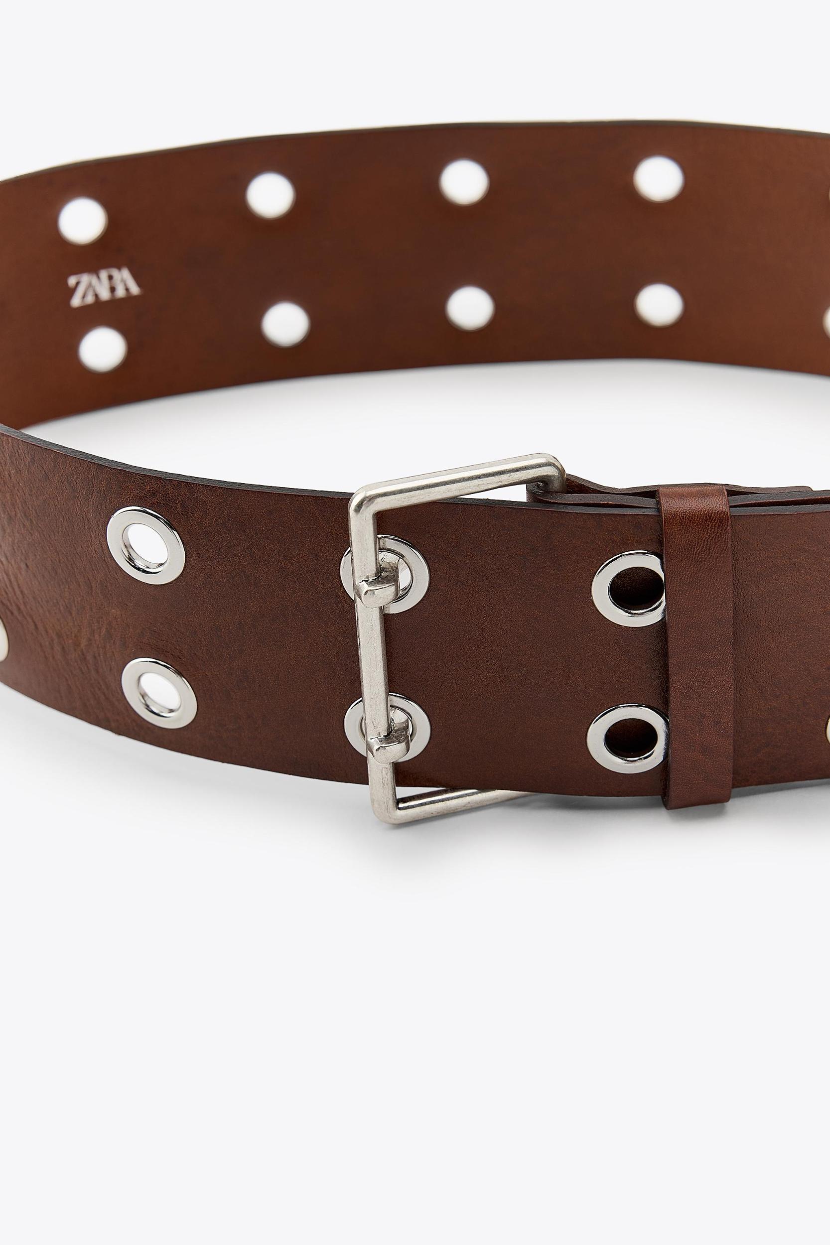 STUDDED LEATHER BELT Product Image