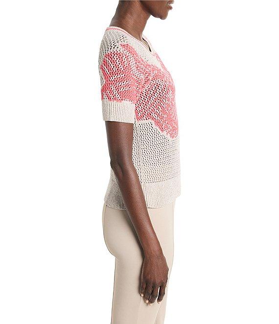 NIC + ZOE Active Dancing Mesh Round Neck Short Sleeve Top Product Image