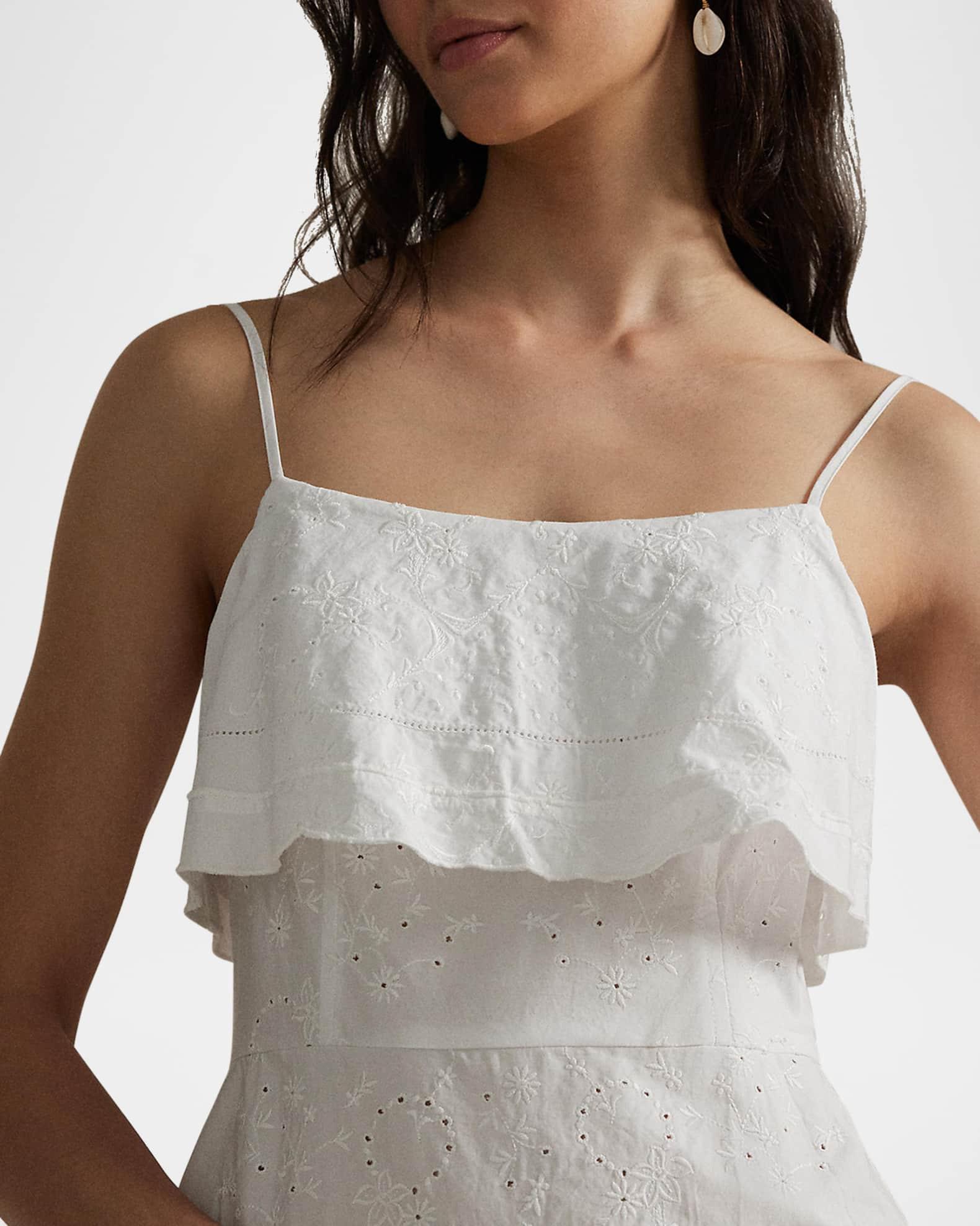 Cotton Eyelet Tiered Maxi Dress Product Image