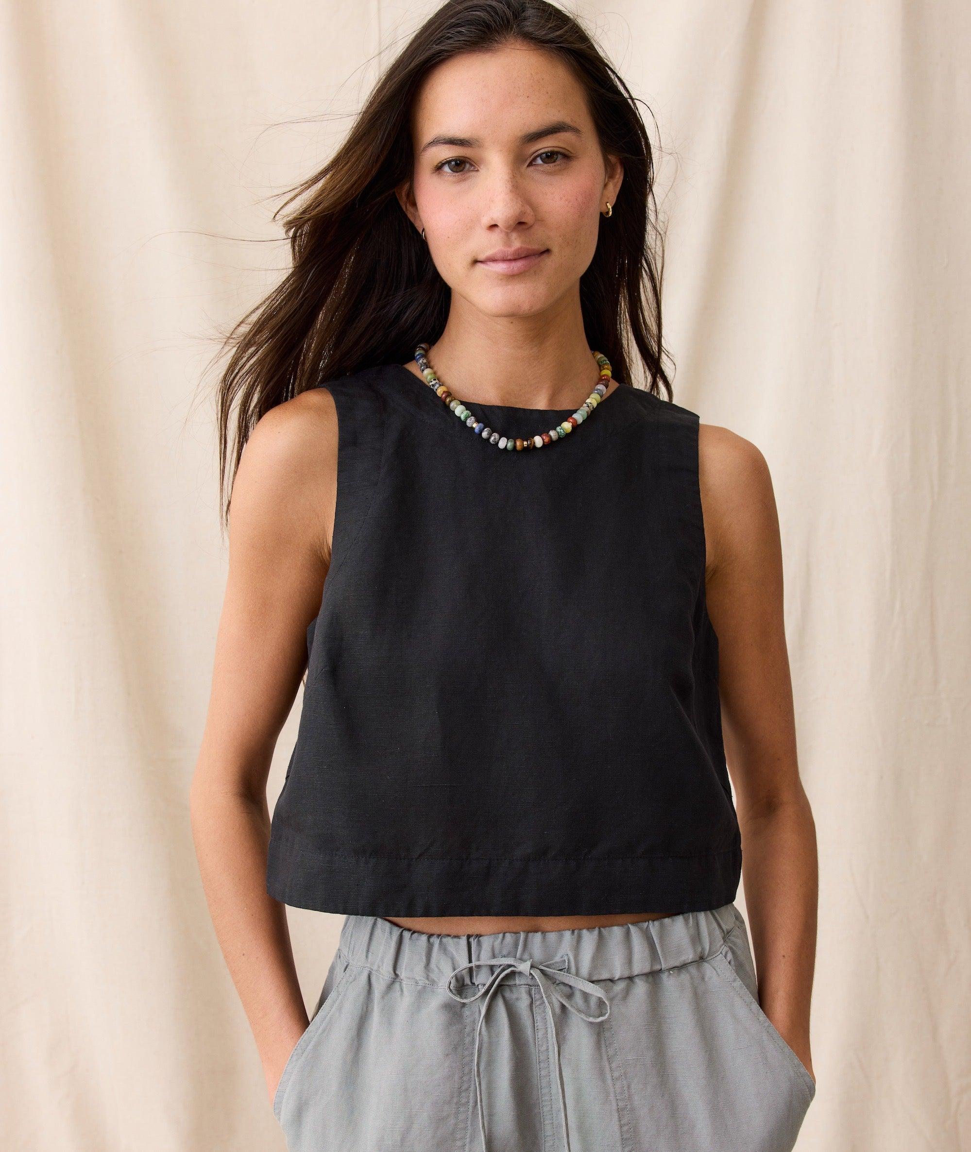 Linen Drawstring Wide Leg Pant Product Image