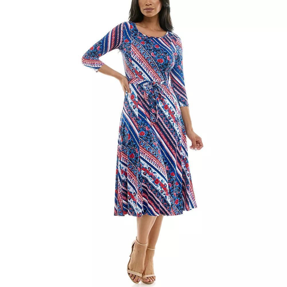 Women's Nina Leonard Sylvia Midi Dress,  Product Image