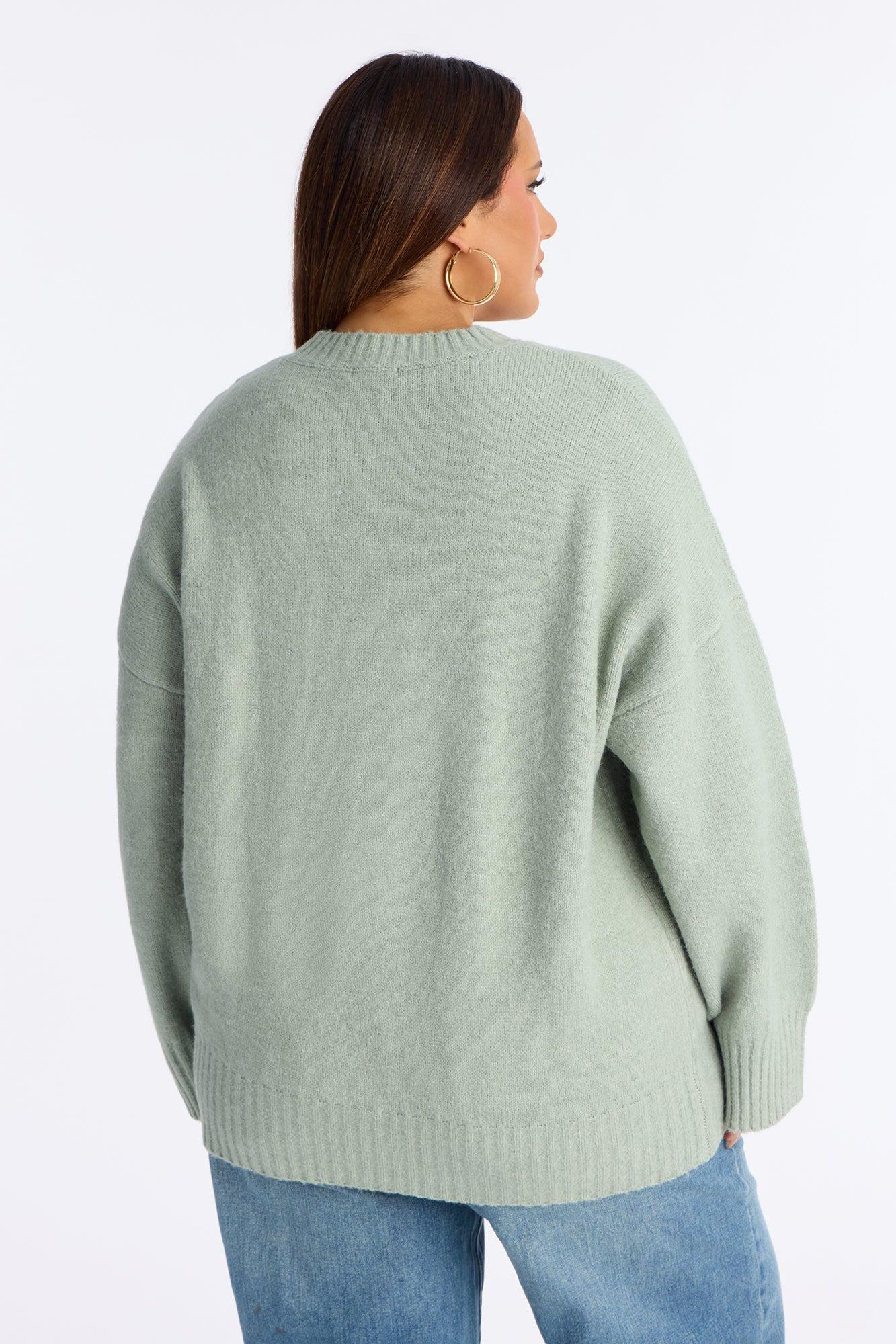On Wednesdays Pullover Sweater - Sage Female Product Image