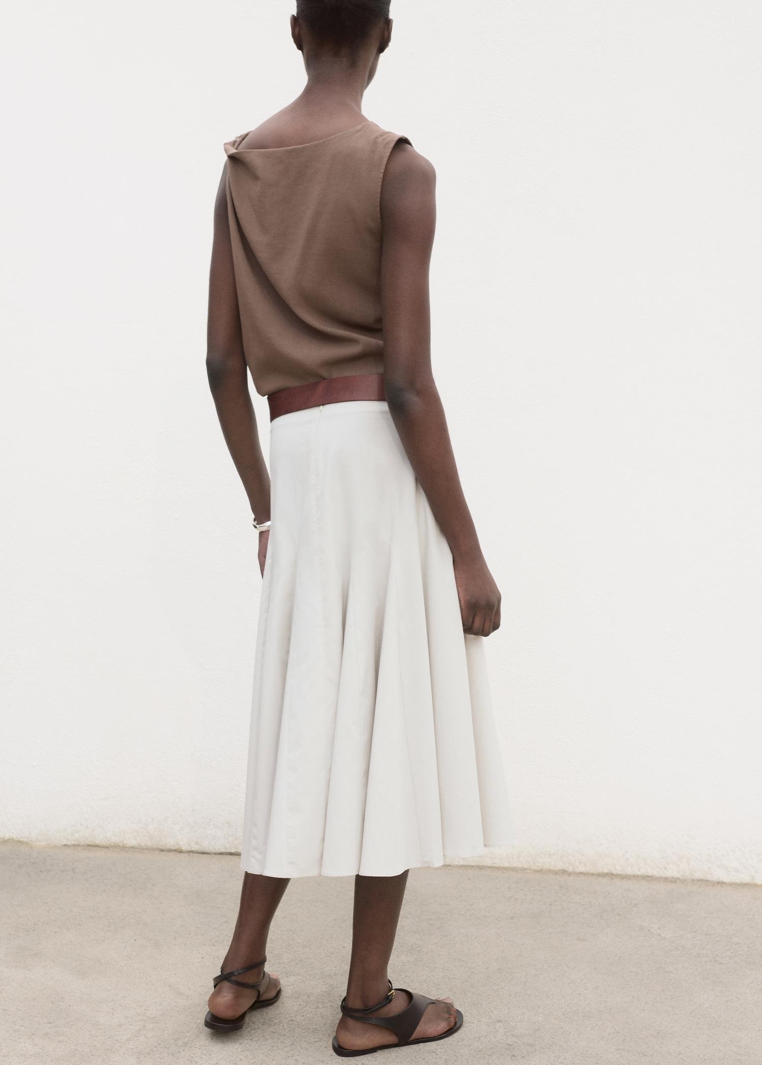 Pleated midi-skirt - Women | MANGO USA Product Image