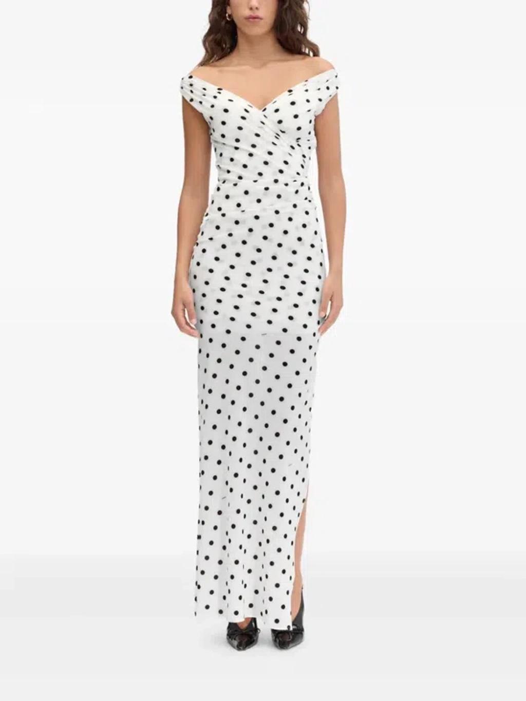 JACQUEMUS Women Rita Pois Long Dress In White Product Image