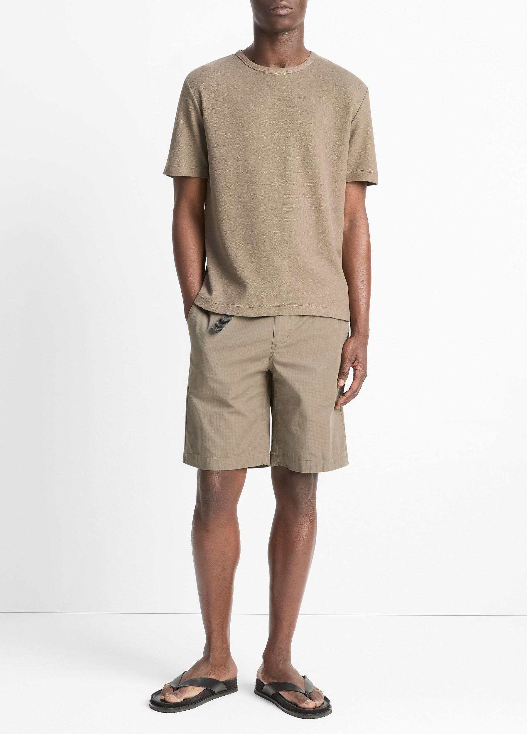 Pima Cotton Piqué Crew Neck T-Shirt Product Image