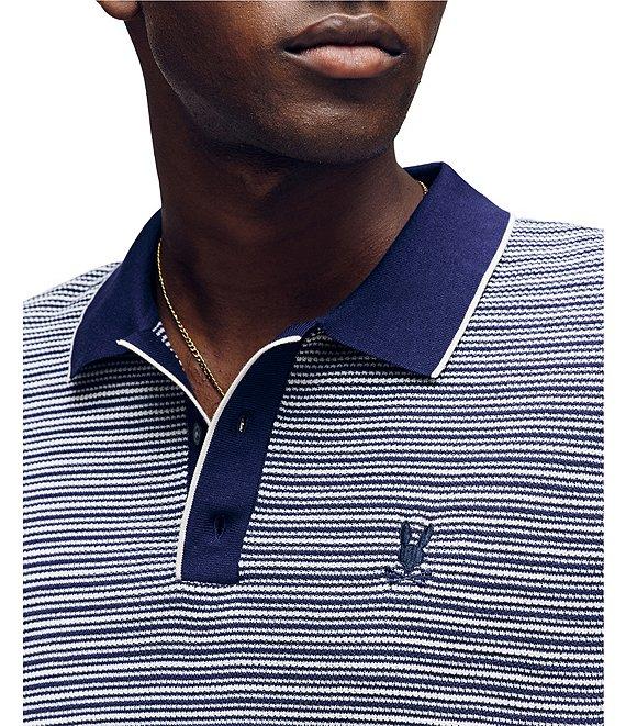 Psycho Bunny Kenny Stripe Short Sleeve Knit Polo Shirt Product Image