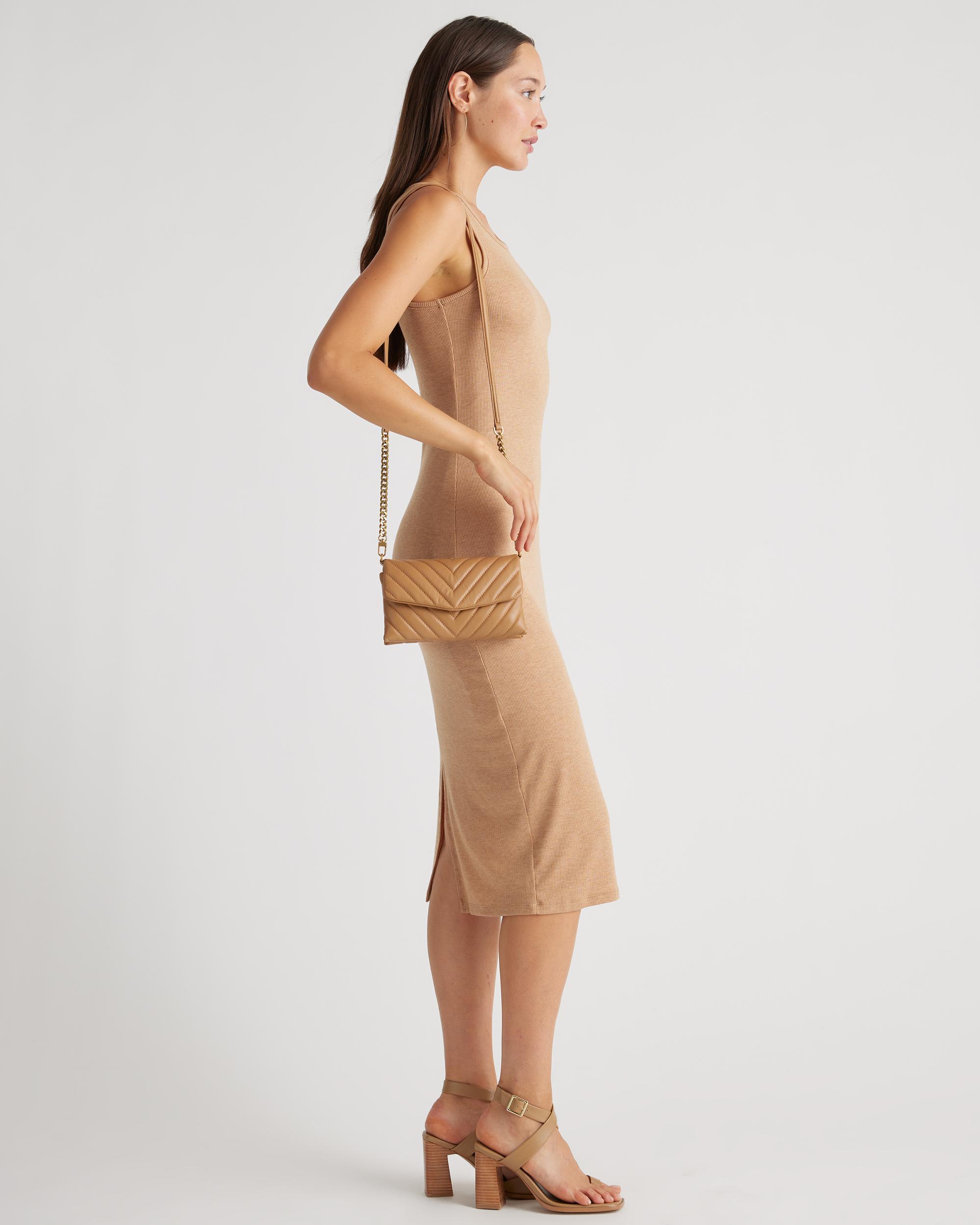 Quince | Women's Italian Leather Quilted Wallet Crossbody Product Image