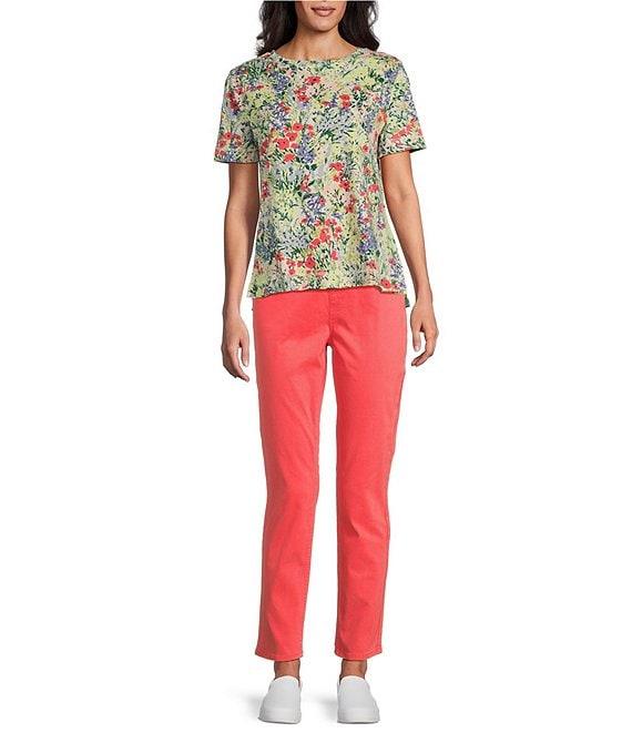 Westbound Botanical Garden Short Sleeve Crew Neck Top Product Image