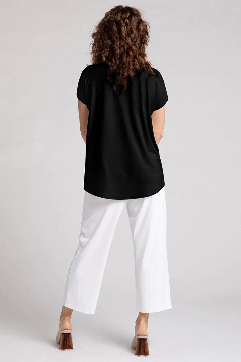 Sympli V-Neck Slit Sleeve Top 22318G Product Image