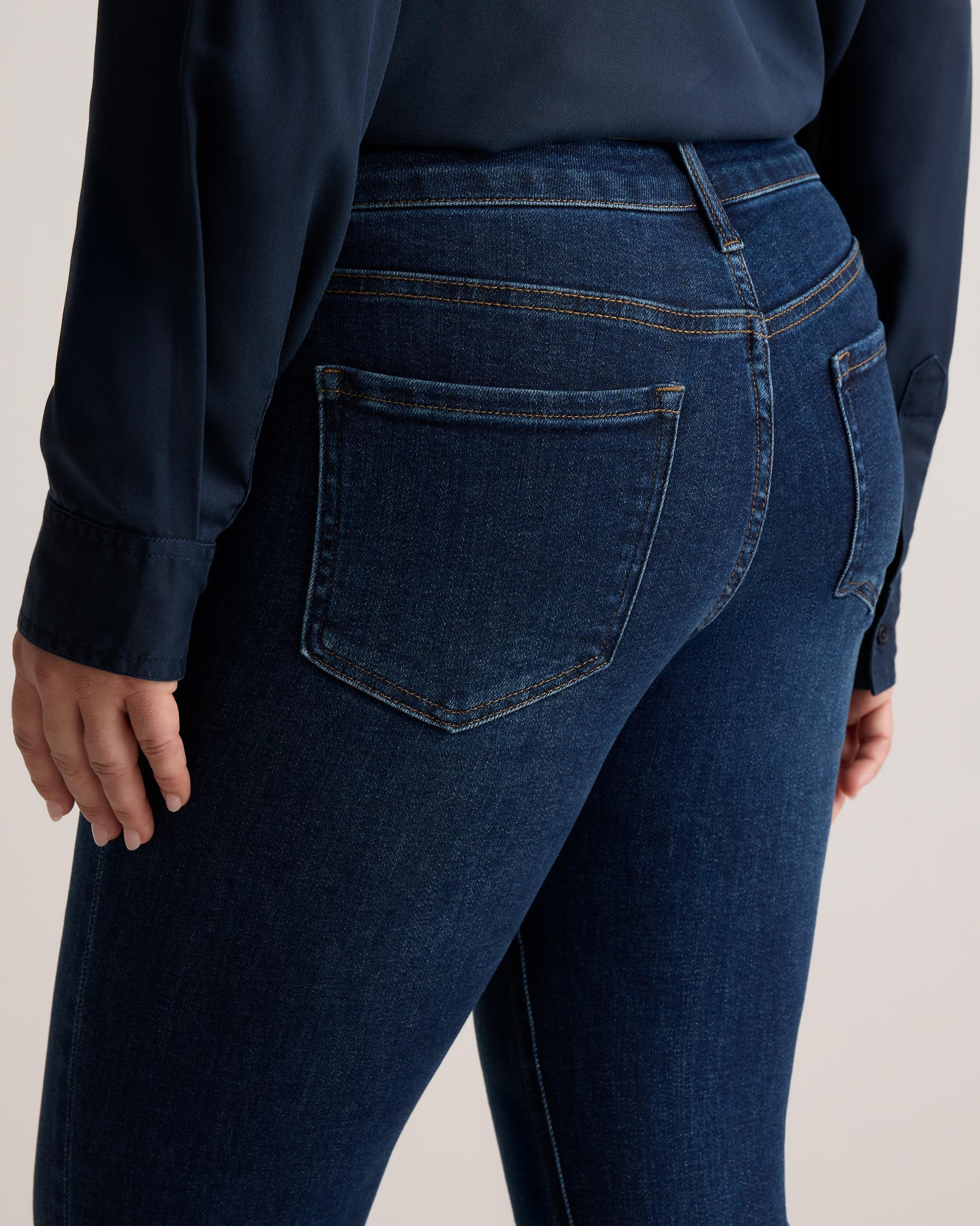 Quince | Women's Luna Stretch Slim Straight Jeans Organic Cotton Product Image