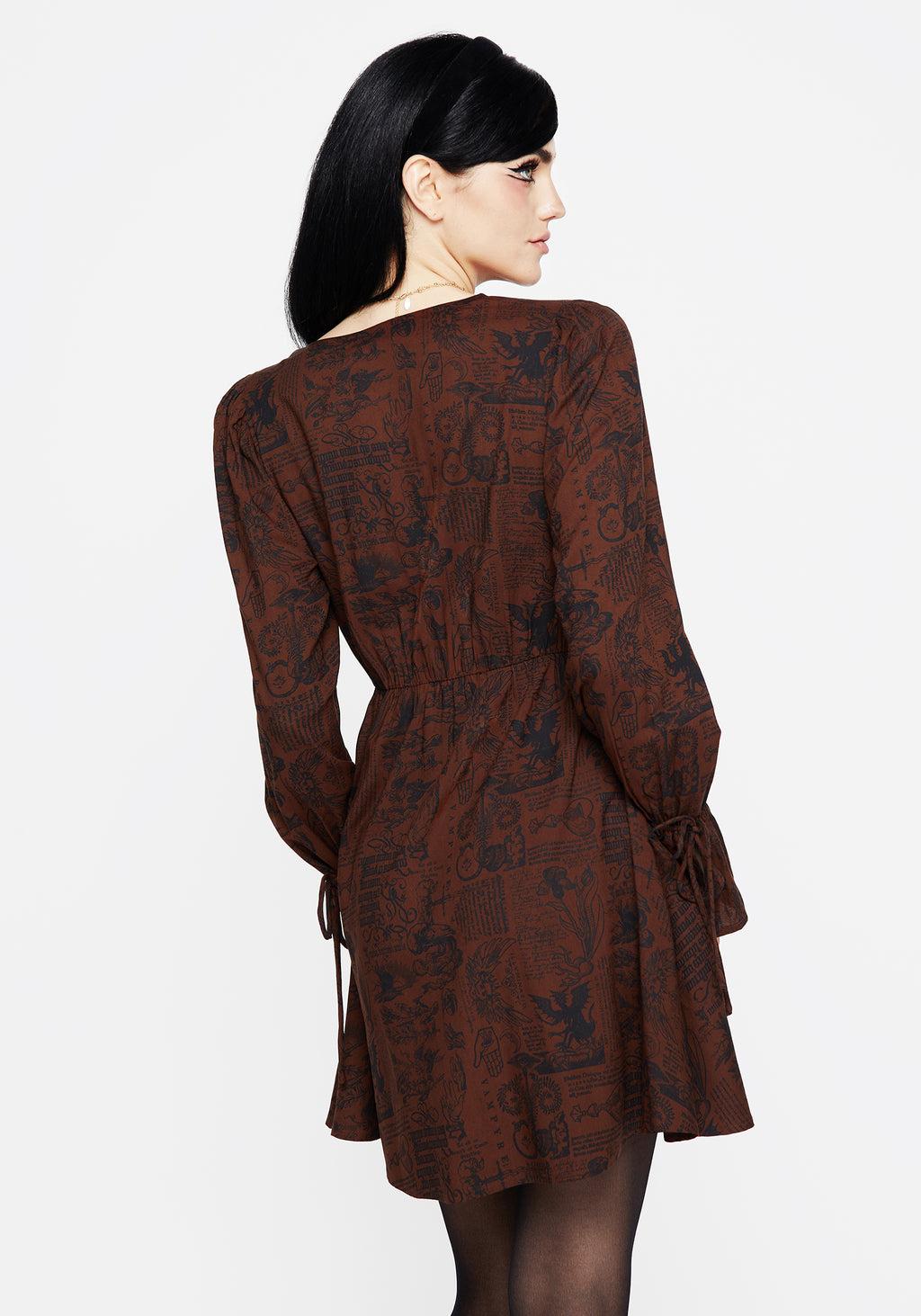 Daemonologie Woodcut Print Mini Dress Product Image