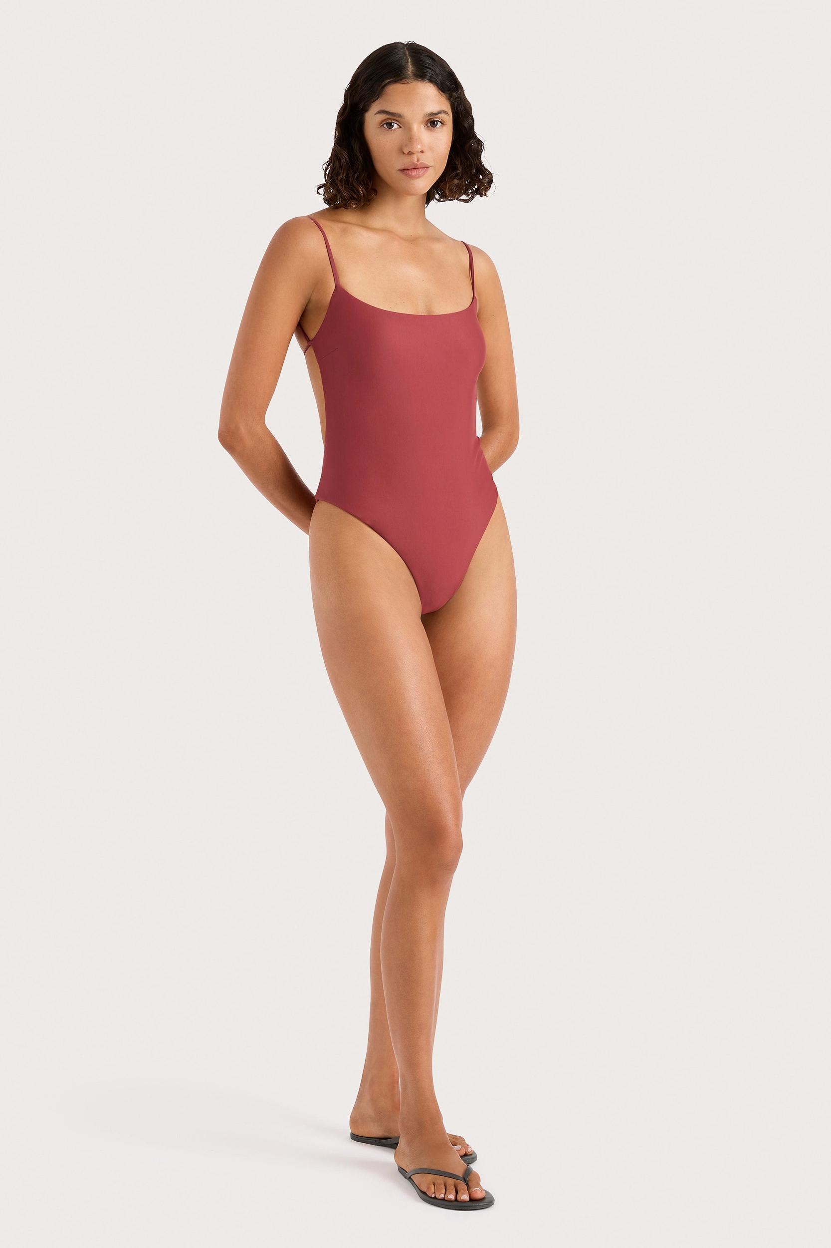 Cabo String One Piece Wine - Final Sale Product Image