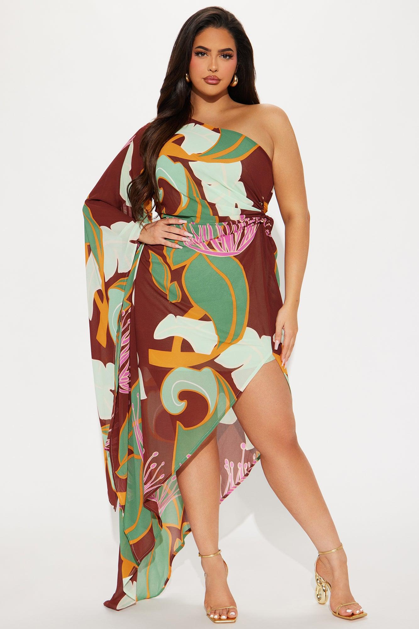 Time Of Your Life Maxi Dress - Chocolate/Combo Product Image