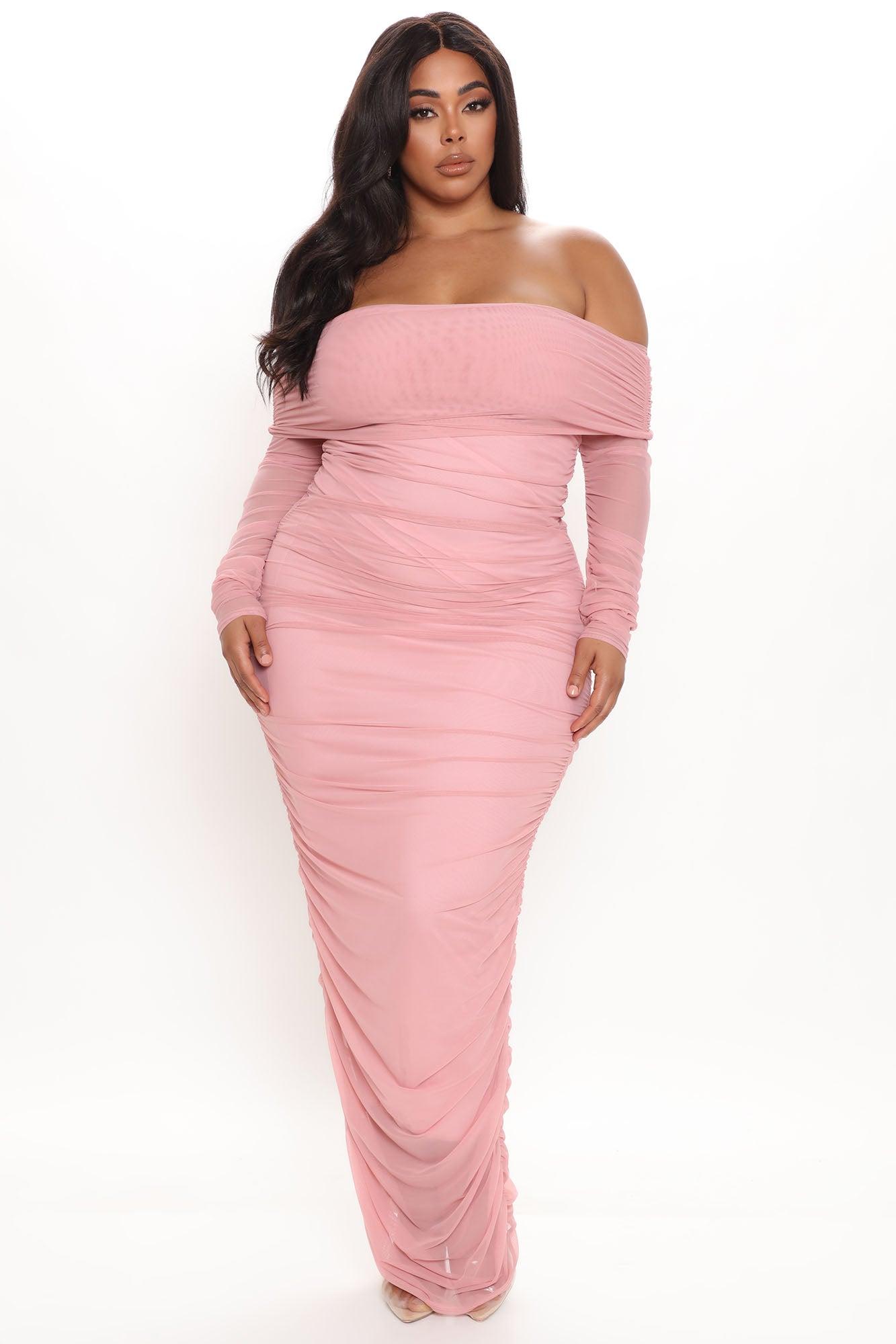 Top Trend Ruched Maxi Dress - Mauve Product Image