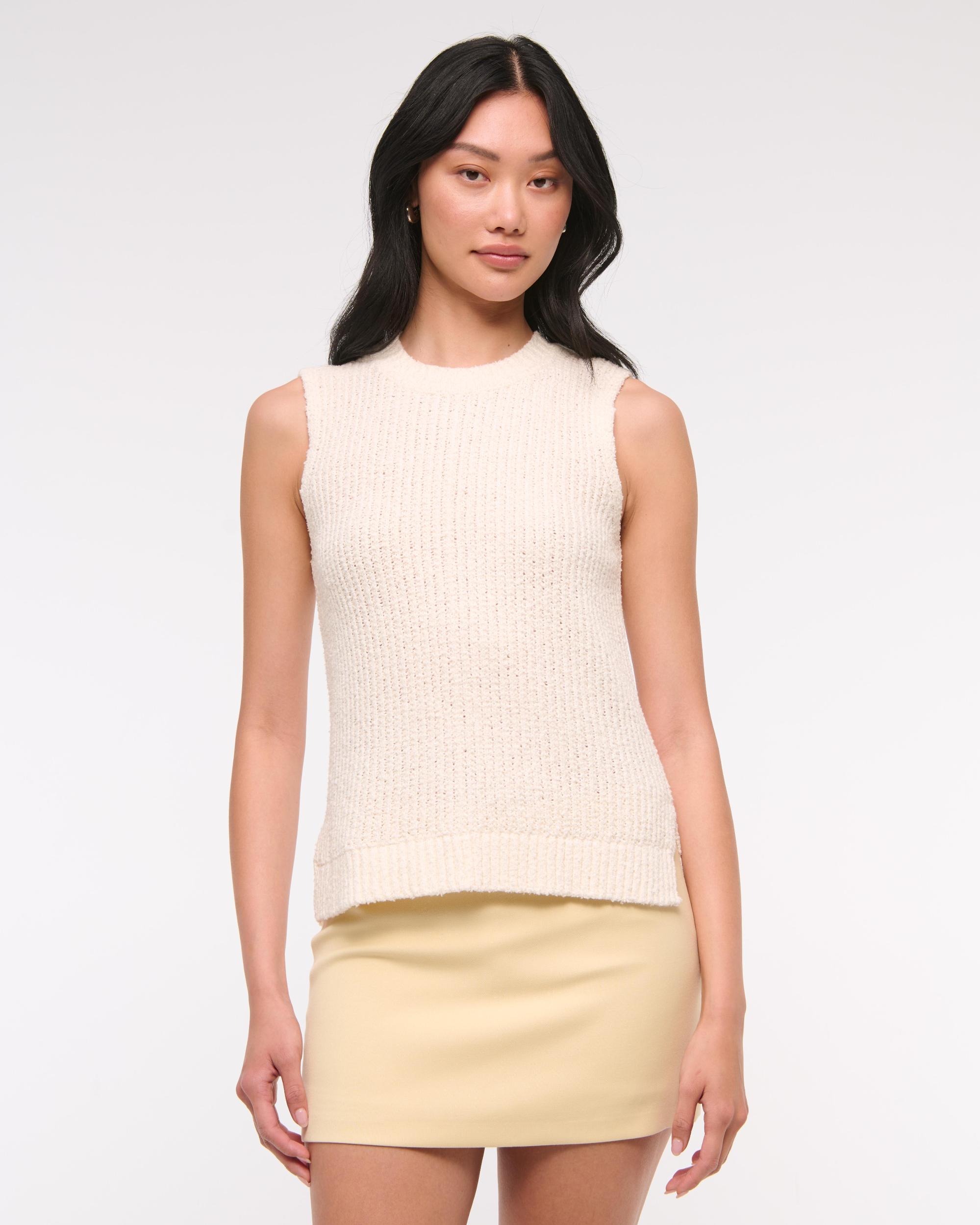 Textural Crew Sweater Shell Tank Product Image