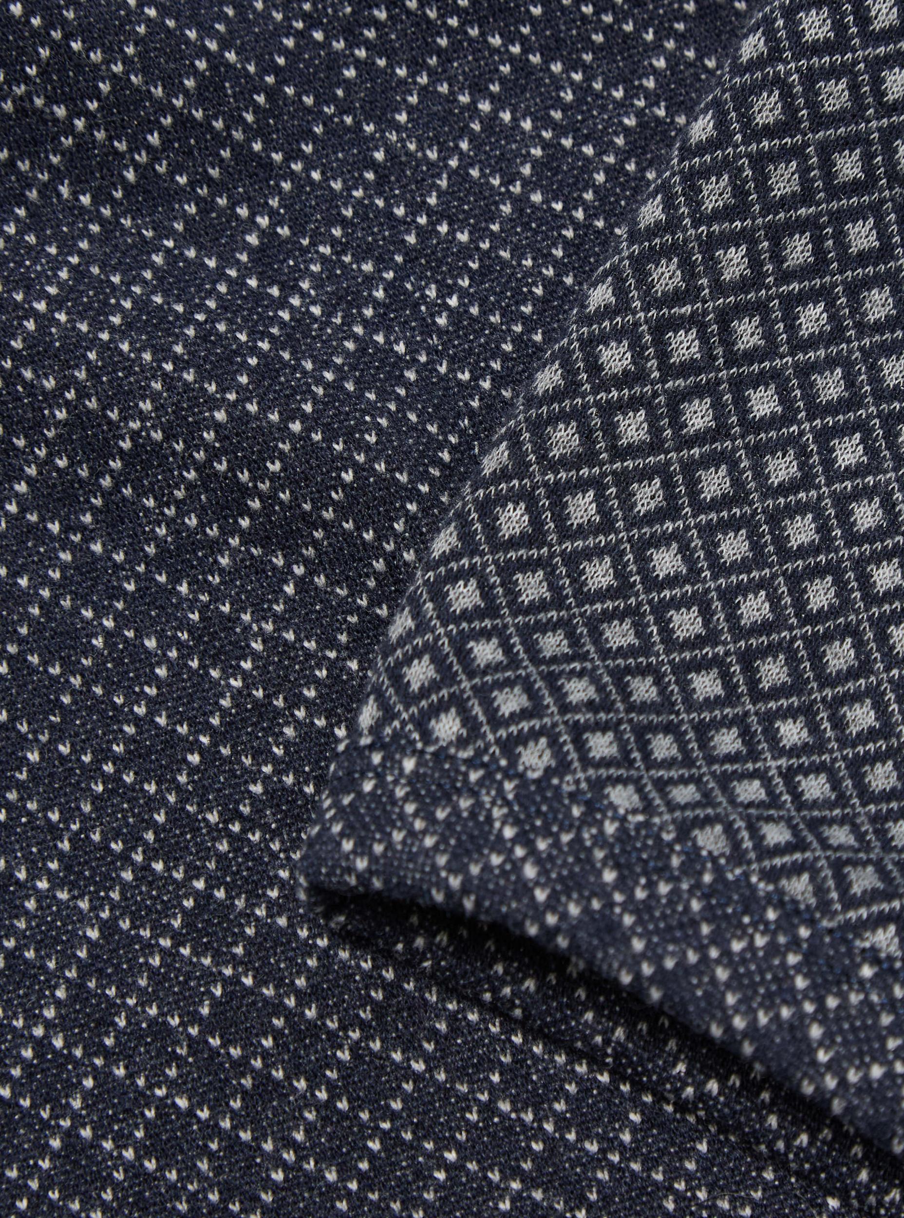 Navy Cotton Mix Fleece Cardigan Product Image