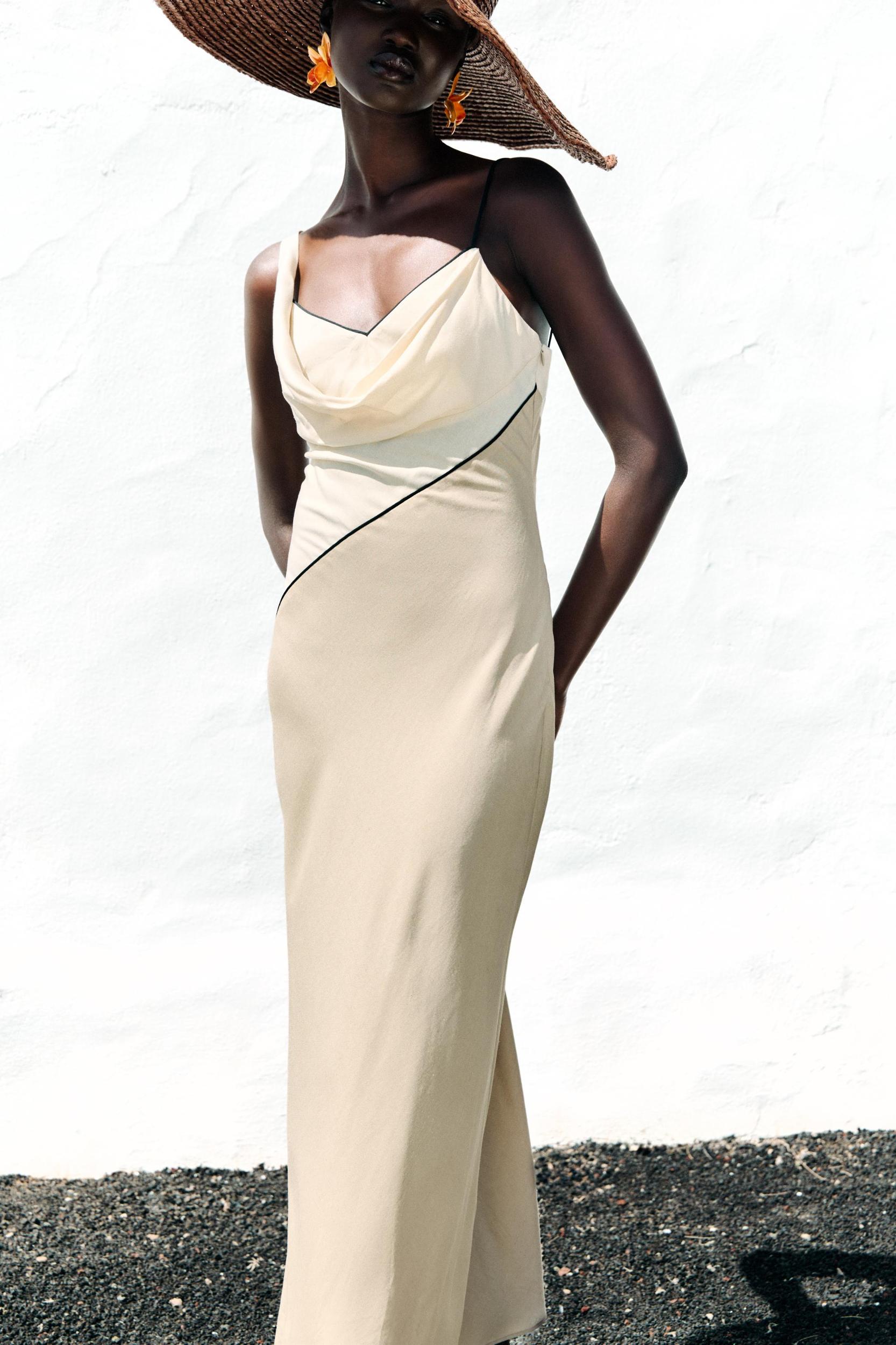 COMBINATION MIDI DRESS Product Image