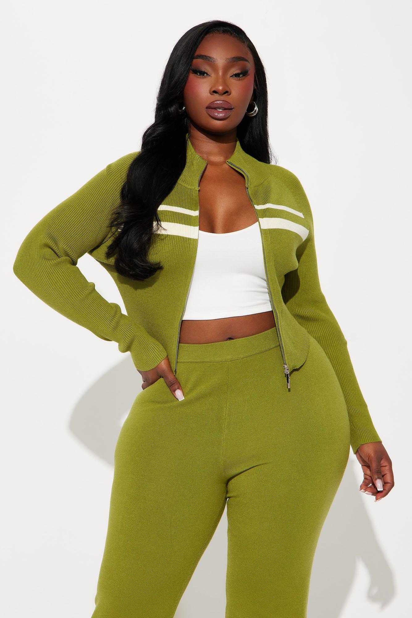 Study Session Sweater Pant Set - Green Female Product Image