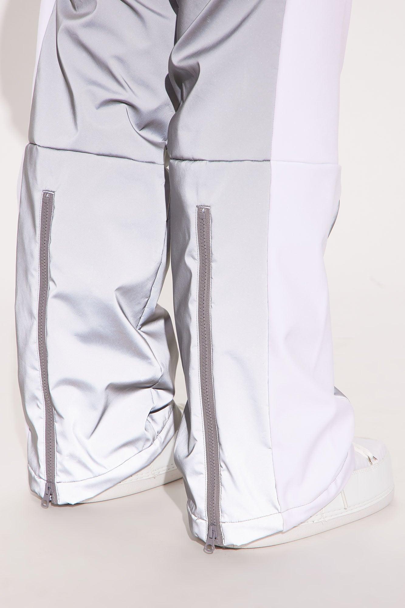 Winter Sports Reflective Ski Jumpsuit - White Product Image