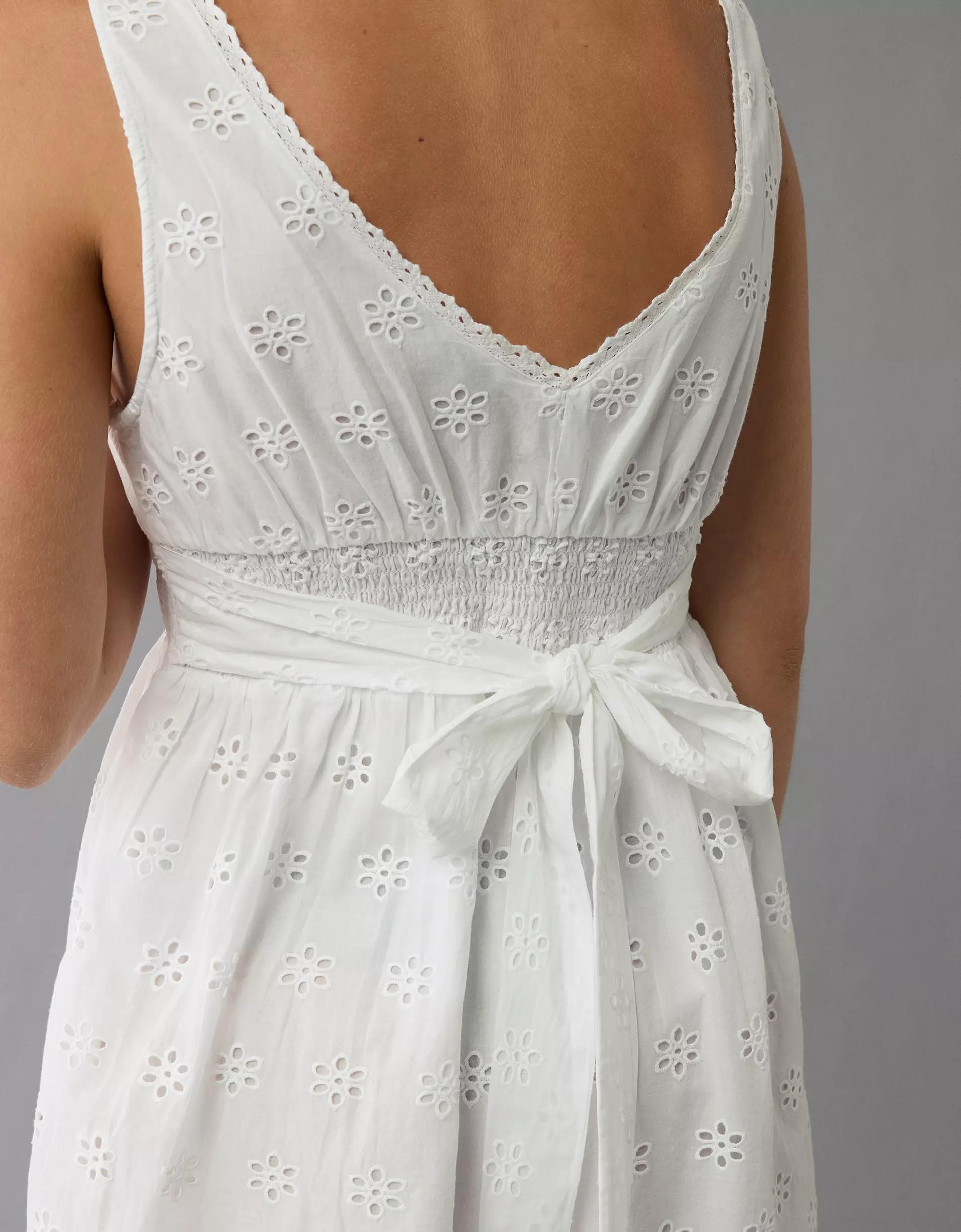 AE V-Neck Scalloped Mini Dress Product Image