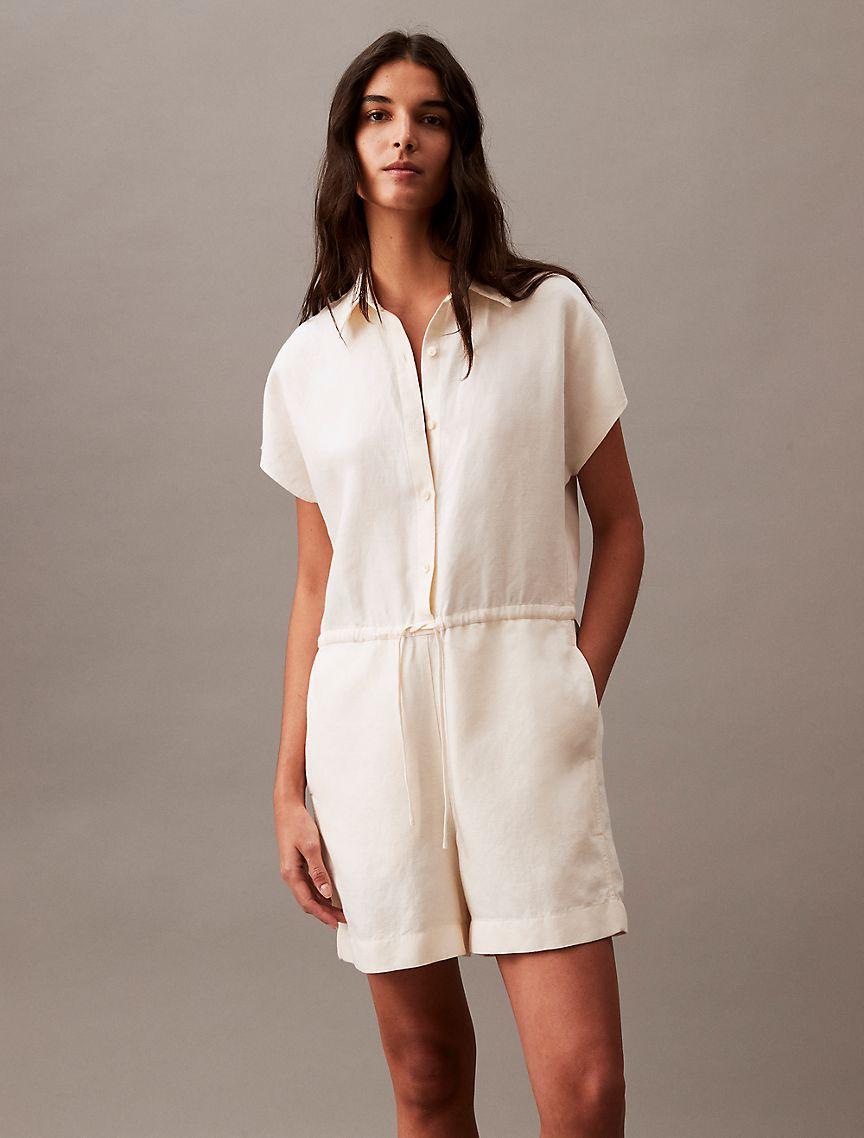 Linen Blend Romper Product Image