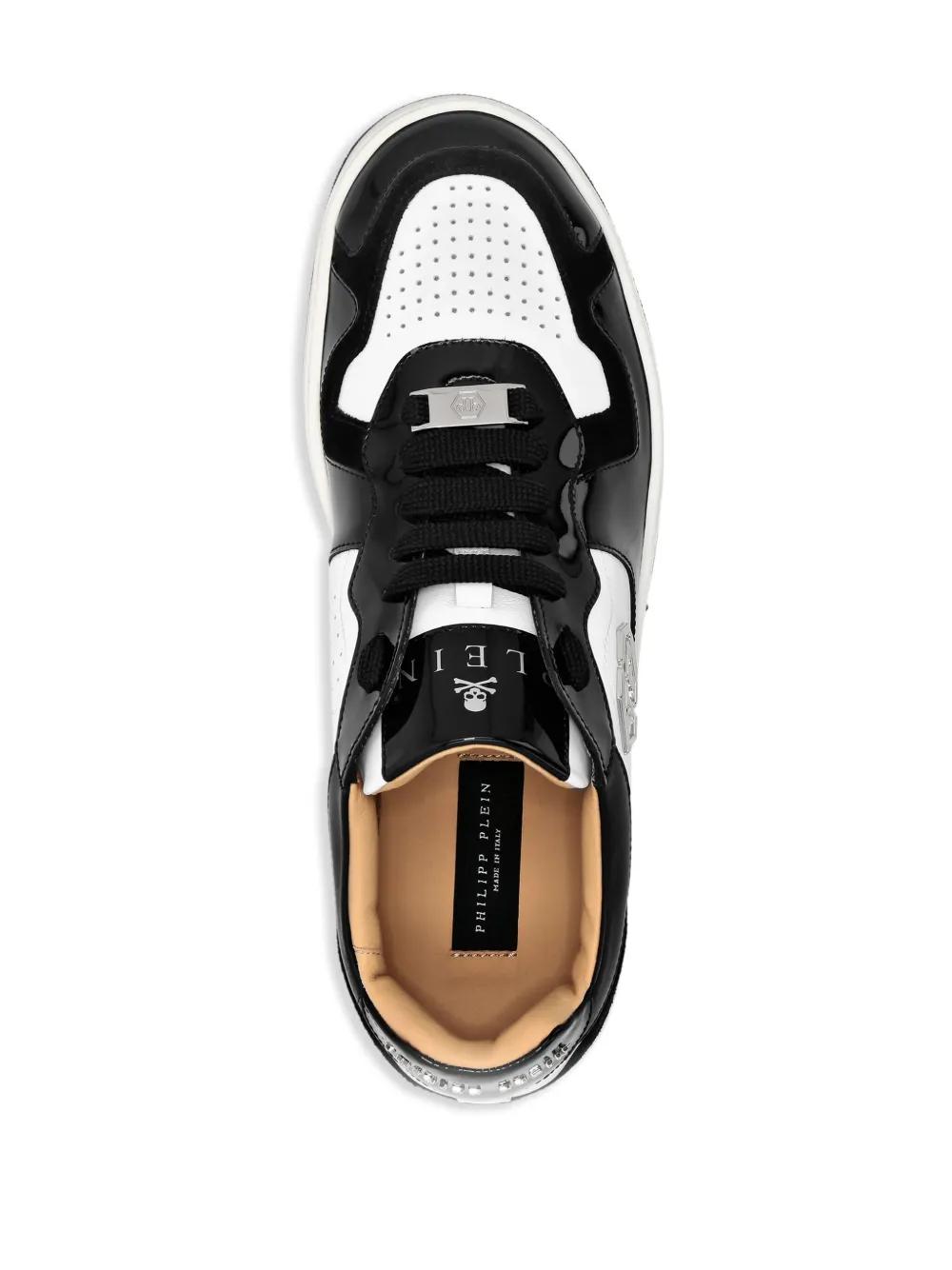 panelled leather sneakers Product Image