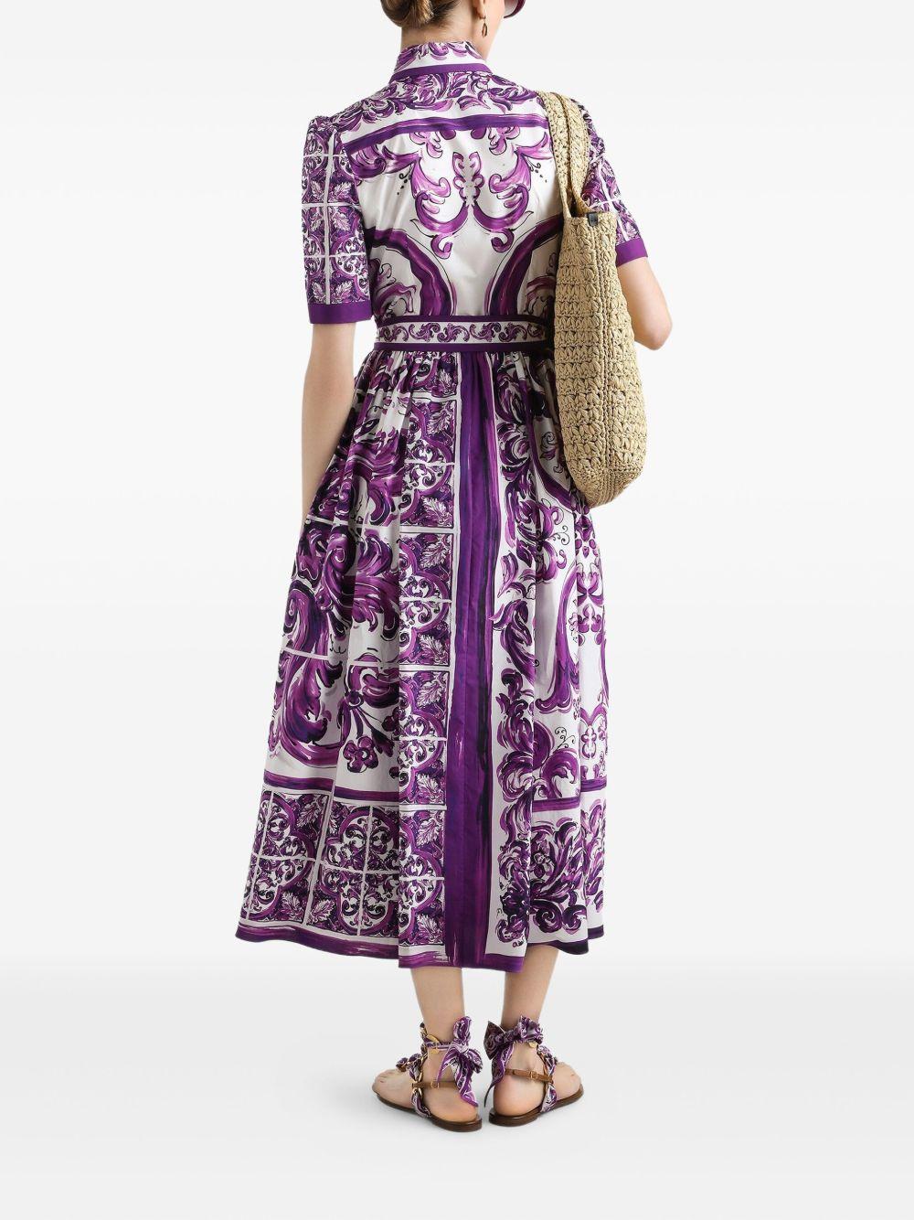 Majolica-print midi dress Product Image