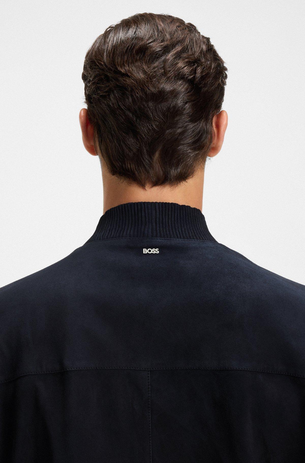 Regular-fit biker jacket in Metis suede Product Image