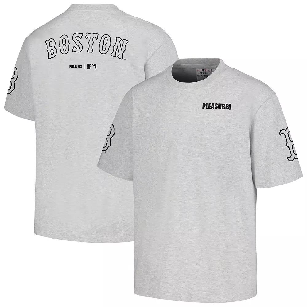 Men's PLEASURES Gray Boston Red Sox Team T-Shirt,  Product Image