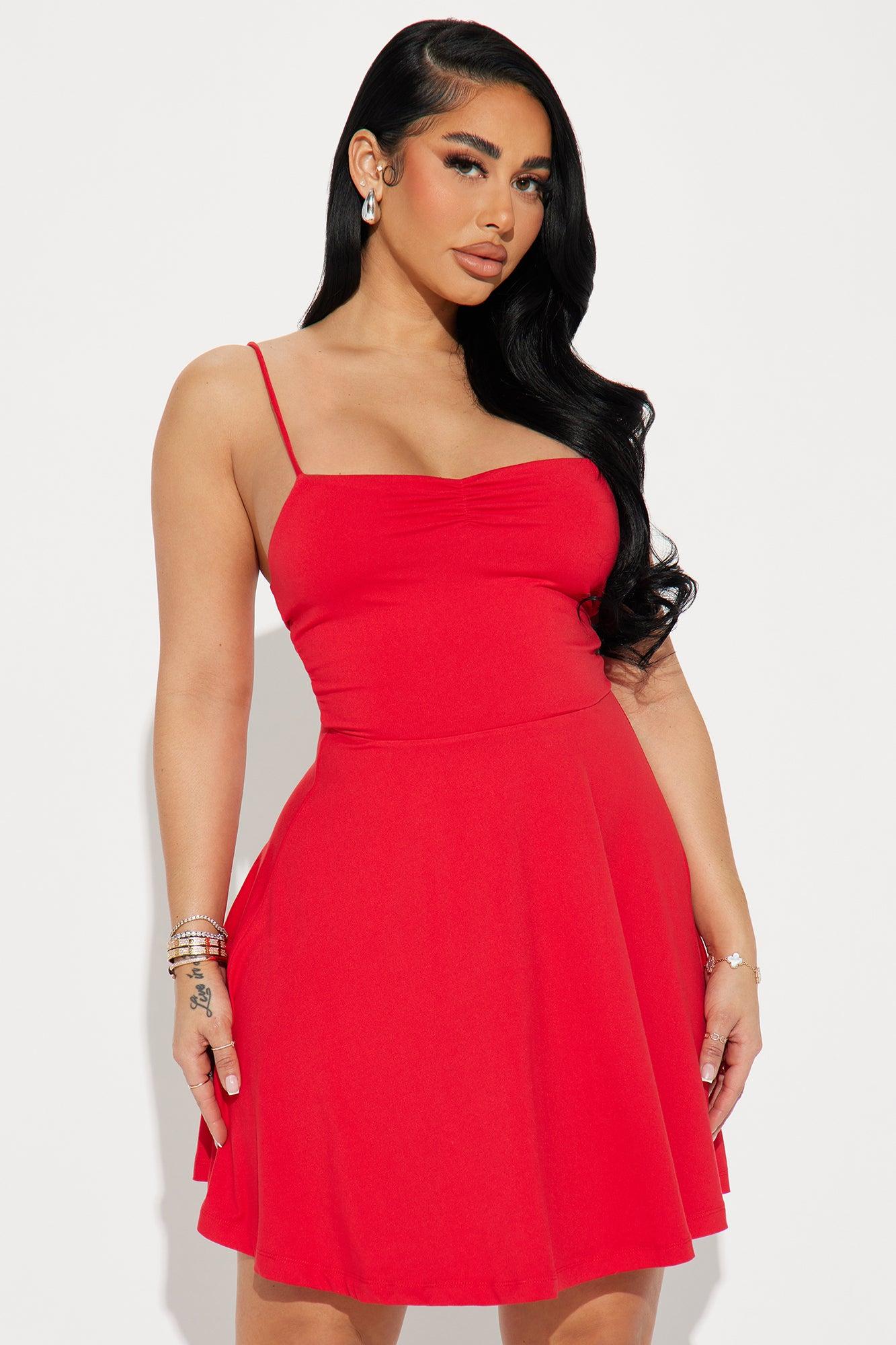 Adriana Essential Mini Dress - Red Product Image