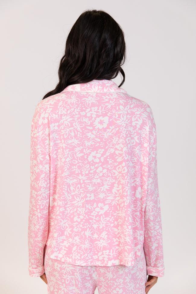 Good To Get Away In Kathy Floral Button Up Pajama Top FINAL SALE Product Image