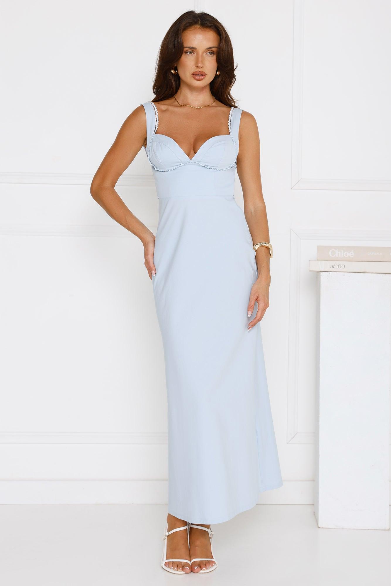 Celebration Sunshine Maxi Dress Blue Product Image