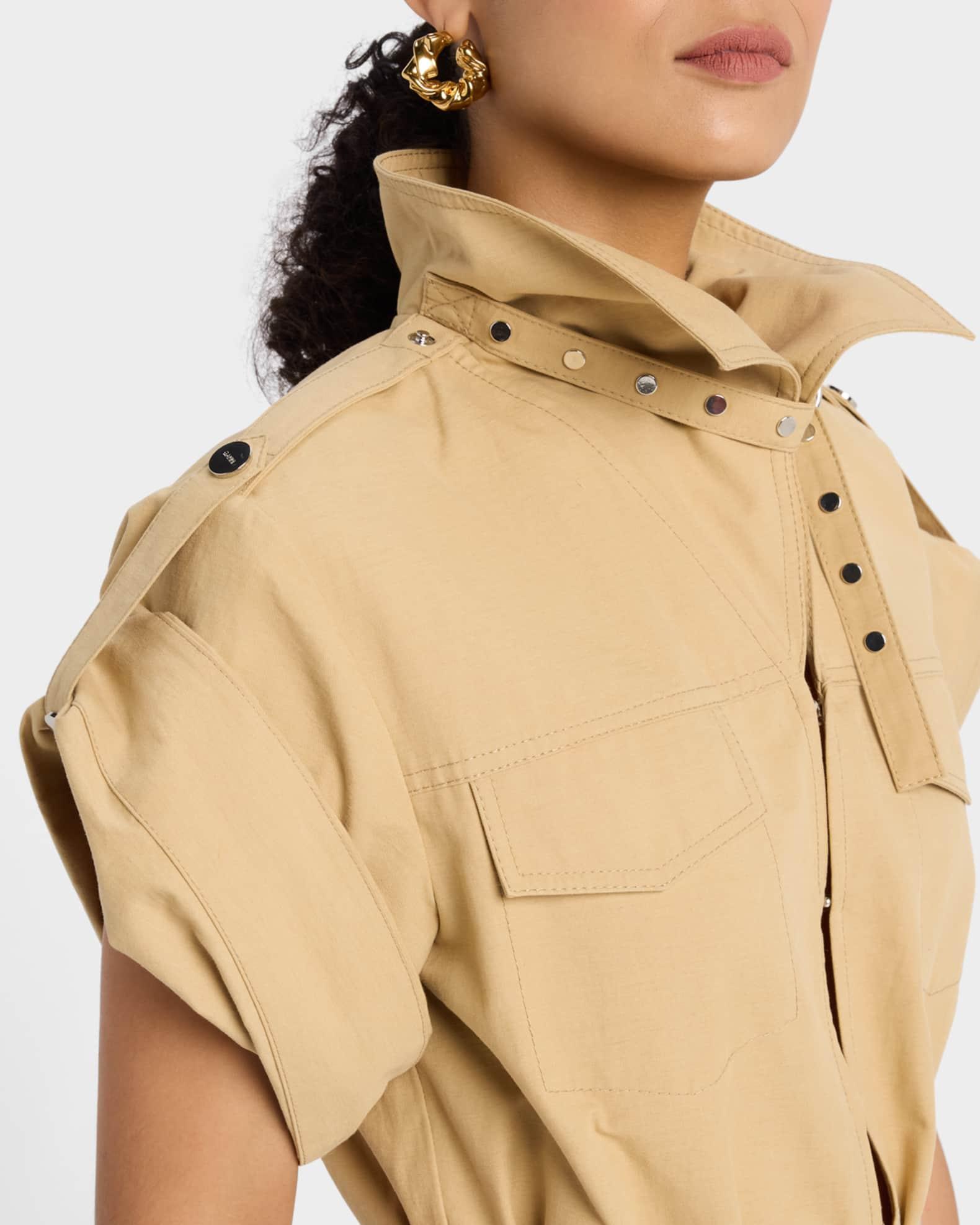 Cowl-Neck Summer Suiting Dress Product Image