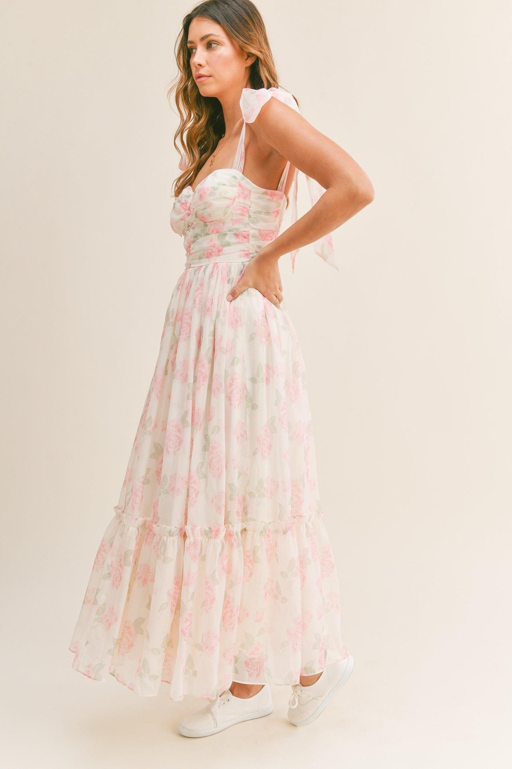 FINAL SALE Casey Floral Maxi Dress | Pink Product Image