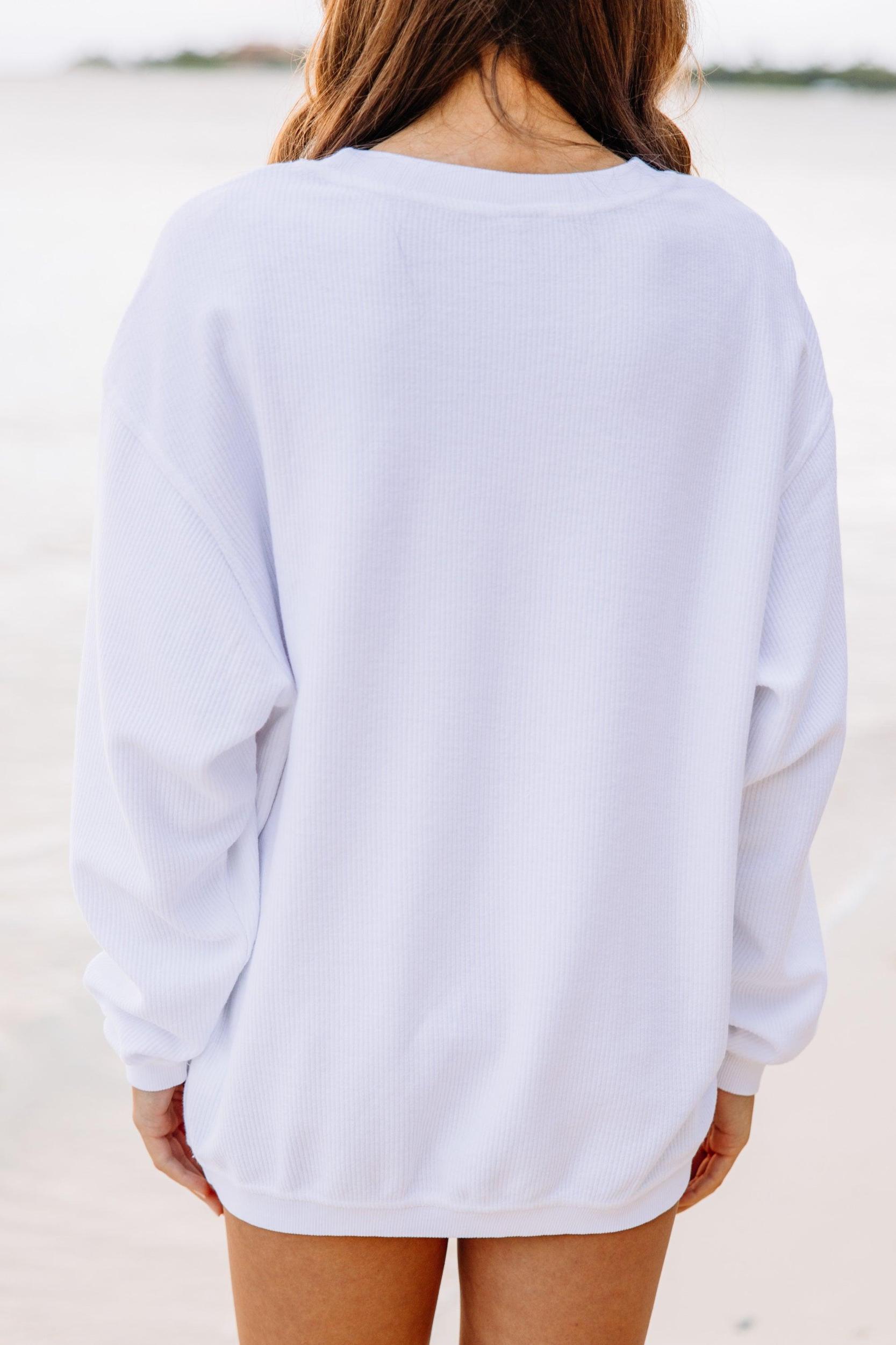 Simply Patriotic White Graphic Corded Sweatshirt Female Product Image