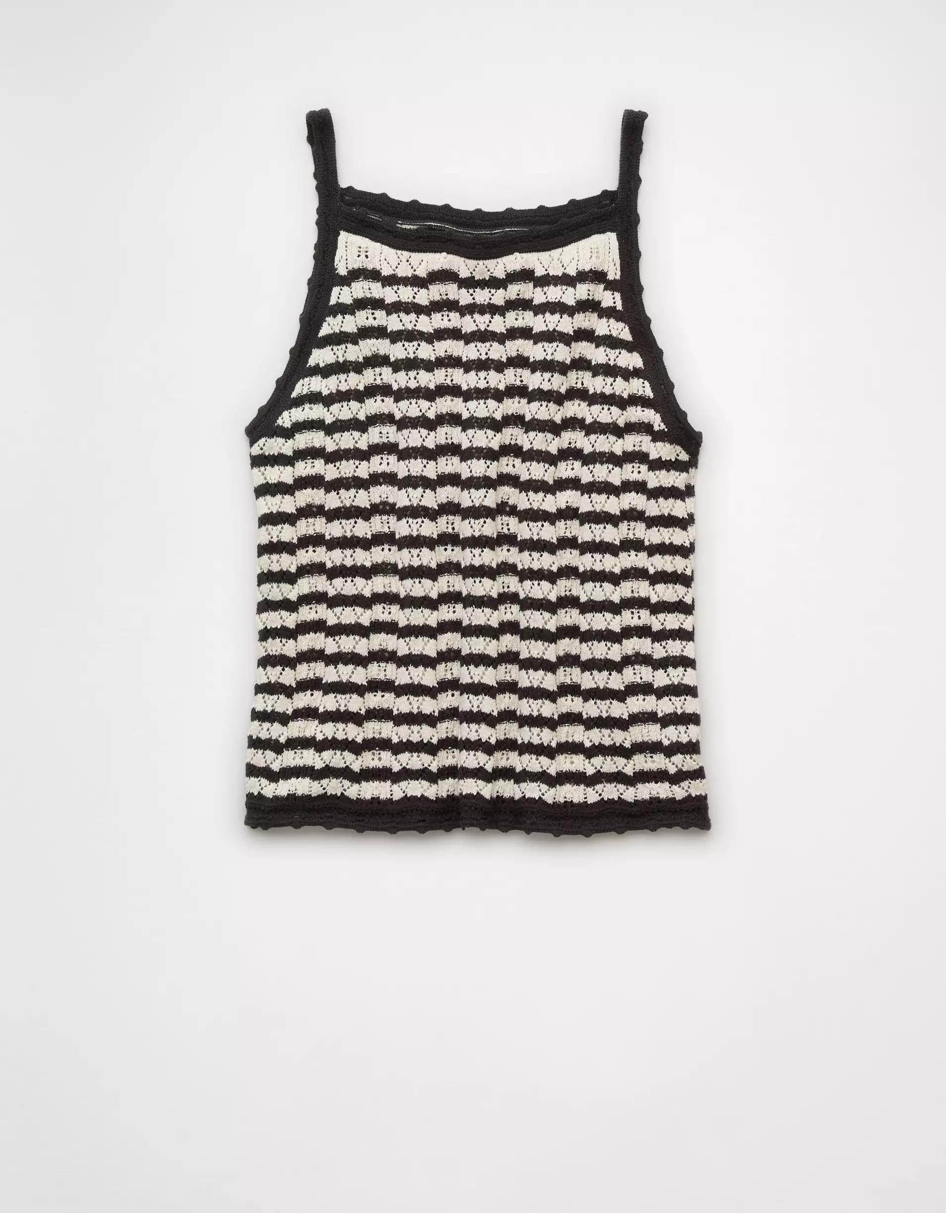 AE High Neck Crochet Tank Top Product Image