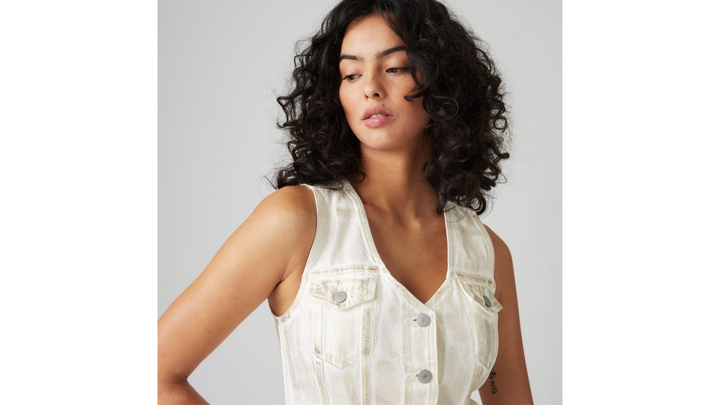 Coated Bella Denim Corset Top Product Image