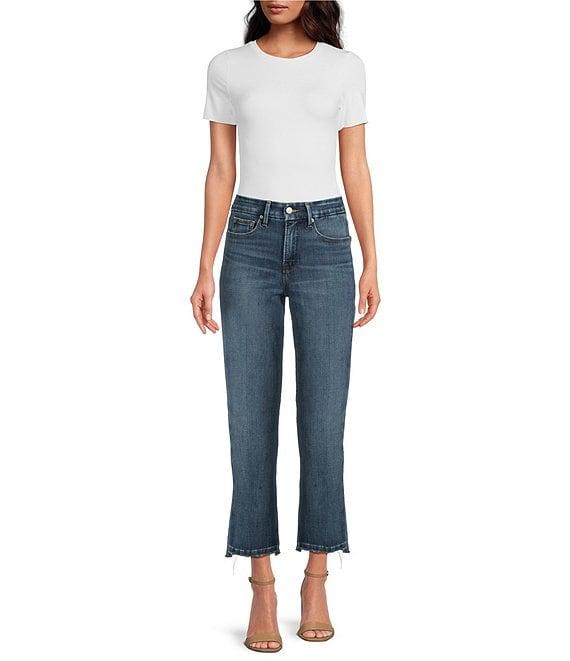 Good American Soft Tech Good Legs Straight Jeans Product Image
